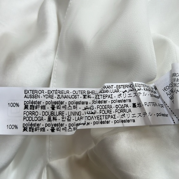 New! Zara small satin effect tucked back open long sleeve top. - Picture 8 of 10